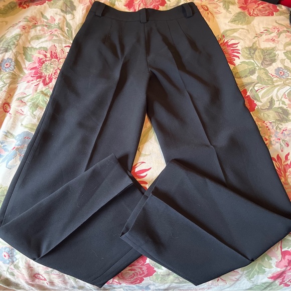 ZARA Size Medium Black Dress Pants Full Length Straight Leg Sewn-Leg-Line NEW - Picture 4 of 16